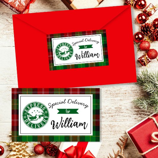 Sticker Rectangulaire Special delivery from santa Christmas gift