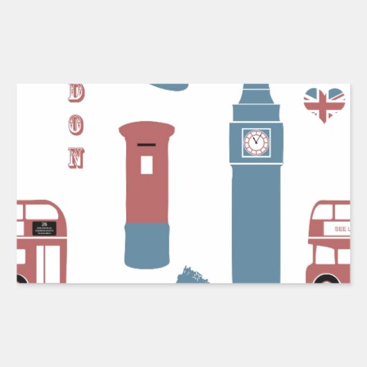 Sticker Rectangulaire Special Londres (Devant)