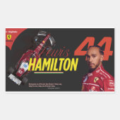 Sticker Rectangulaire Speed rencontre Legacy Lewis Hamilton rejoint Ferr (Devant)