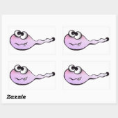 Sticker Rectangulaire spermatozoïdes, spermatozoïdes, autocollants, têta (Feuille)