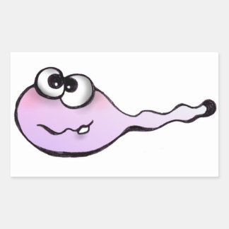 Sticker Rectangulaire spermatozoïdes, spermatozoïdes, autocollants, têta