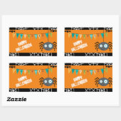 Sticker Rectangulaire Spider Halloween Enfants (Feuille)