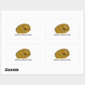 Sticker Rectangulaire Spikey Avec Un Côté Attitude (Feuille)