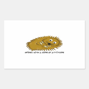 Sticker Rectangulaire Spikey Avec Un Côté Attitude