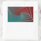 Sticker Rectangulaire spin bordeaux turquoise (Sac)