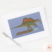 Sticker Rectangulaire Spinosaure de Dinosaure Crétacé (Enveloppe)