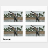 Sticker Rectangulaire Spinosaurus dinosaure mangeur poisson - rendu 3D (Feuille)