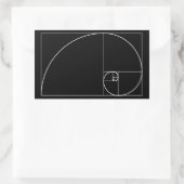 Sticker Rectangulaire Spiral d'or blanc (Sac)