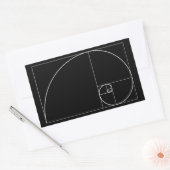 Sticker Rectangulaire Spiral d'or blanc (Enveloppe)