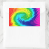 Sticker Rectangulaire spirale arc en ciel (Sac)