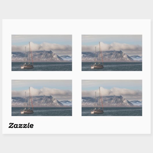 Sticker Rectangulaire Spitsbergen Svalbard (Feuille)