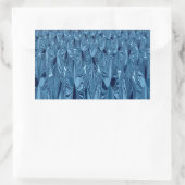 Sticker Rectangulaire Splendeur céleste : Design Rose bleu Iridescente (Sac)