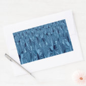 Sticker Rectangulaire Splendeur céleste : Design Rose bleu Iridescente (Enveloppe)