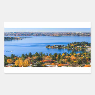 Sticker Rectangulaire Splendid colors of fall at Bellevue