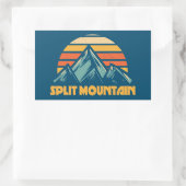 Sticker Rectangulaire Split Mountain California Retro Turquoise (Sac)