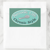 Sticker Rectangulaire Spoonie Style - Diner Green (Sac)