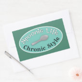 Sticker Rectangulaire Spoonie Style - Diner Green (Enveloppe)