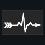 Sticker Rectangulaire Sport Archery Heartbeat<br><div class="desc">You're looking for a funny archery heartbeat design ? This is the perfect design for a birthday or christmas vend ! If you love the feeling to shoot your arrow with your bow and hit your target get this desgin - for boys and girls ! Alors, c'est un poison pour...</div>