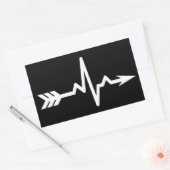 Sticker Rectangulaire Sport Archery Heartbeat (Enveloppe)