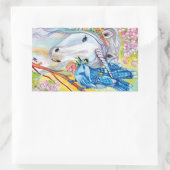 Sticker Rectangulaire Spring Unicorn et Jay (Sac)