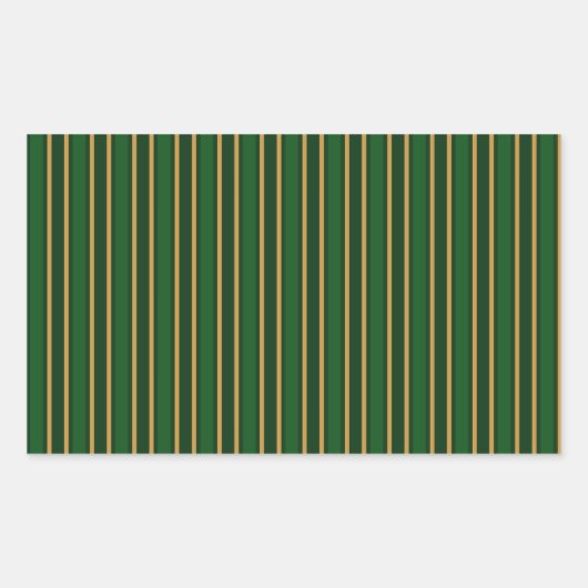 Sticker Rectangulaire Springbok vert et or bonbons rayures (Devant)