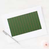 Sticker Rectangulaire Springbok vert et or bonbons rayures (Enveloppe)