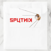 Sticker Rectangulaire SPUTNIK - espace/russie/union soviétique/technolog (Sac)