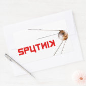 Sticker Rectangulaire SPUTNIK - espace/russie/union soviétique/technolog (Enveloppe)