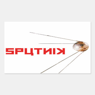 Sticker Rectangulaire SPUTNIK - espace/russie/union soviétique/technolog