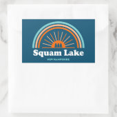 Sticker Rectangulaire Squam Lake New Hampshire Rainbow (Sac)