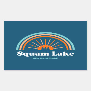 Sticker Rectangulaire Squam Lake New Hampshire Rainbow