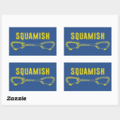 Sticker Rectangulaire Squamish Escalade Quickdraw (Feuille)