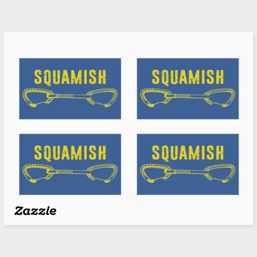 Sticker Rectangulaire Squamish Escalade Quickdraw (Feuille)