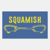 Sticker Rectangulaire Squamish Escalade Quickdraw (Devant)