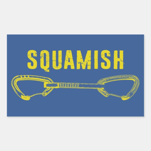 Sticker Rectangulaire Squamish Escalade Quickdraw (Devant)