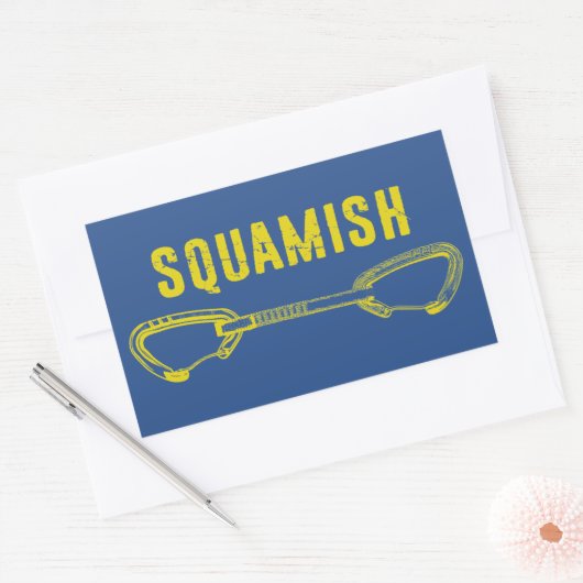 Sticker Rectangulaire Squamish Escalade Quickdraw (Enveloppe)