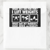 Sticker Rectangulaire Squat, Banc, Deadlift - Motivation (Sac)