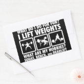 Sticker Rectangulaire Squat, Banc, Deadlift - Motivation (Enveloppe)