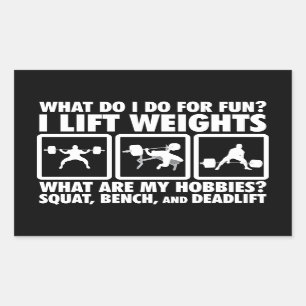 Sticker Rectangulaire Squat, Banc, Deadlift - Motivation
