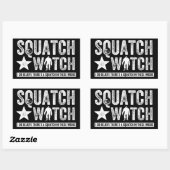 Sticker Rectangulaire Squatch Watch (pour la nuit) Je crois. (Feuille)