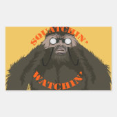 Sticker Rectangulaire Squatchin' Watchin' Bigfoot Love (Devant)