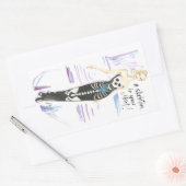 Sticker Rectangulaire Squelette dans votre placard (Enveloppe)