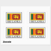 Sticker Rectangulaire Sri Lanka (Feuille)