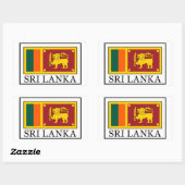Sticker Rectangulaire Sri Lanka (Feuille)