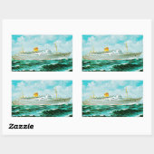 Sticker Rectangulaire ss Bergensfjord en mer (Feuille)