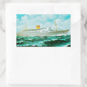Sticker Rectangulaire ss Bergensfjord en mer (Sac)