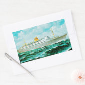 Sticker Rectangulaire ss Bergensfjord en mer (Enveloppe)