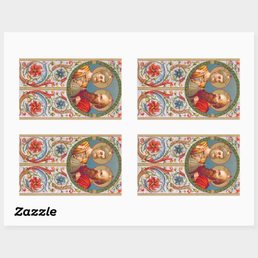 Sticker Rectangulaire SS. Pierre et Paul, Apôtres (JMAS 01) (Feuille)