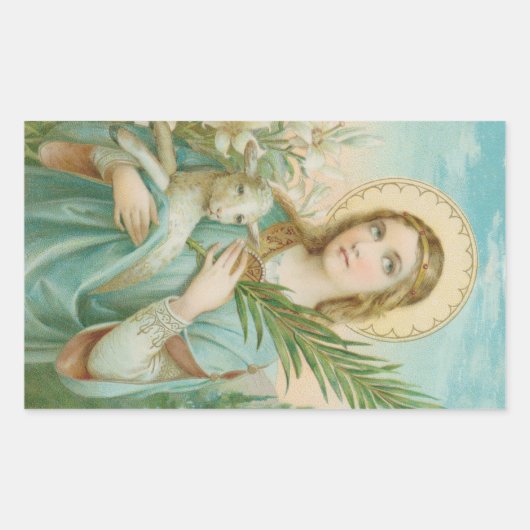 Sticker Rectangulaire St. Agnes de Rome (MH 01) (Devant)