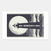 Sticker Rectangulaire St. Augustine Florida Lighthouse Moon (Devant)